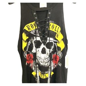 Lace front skull tank